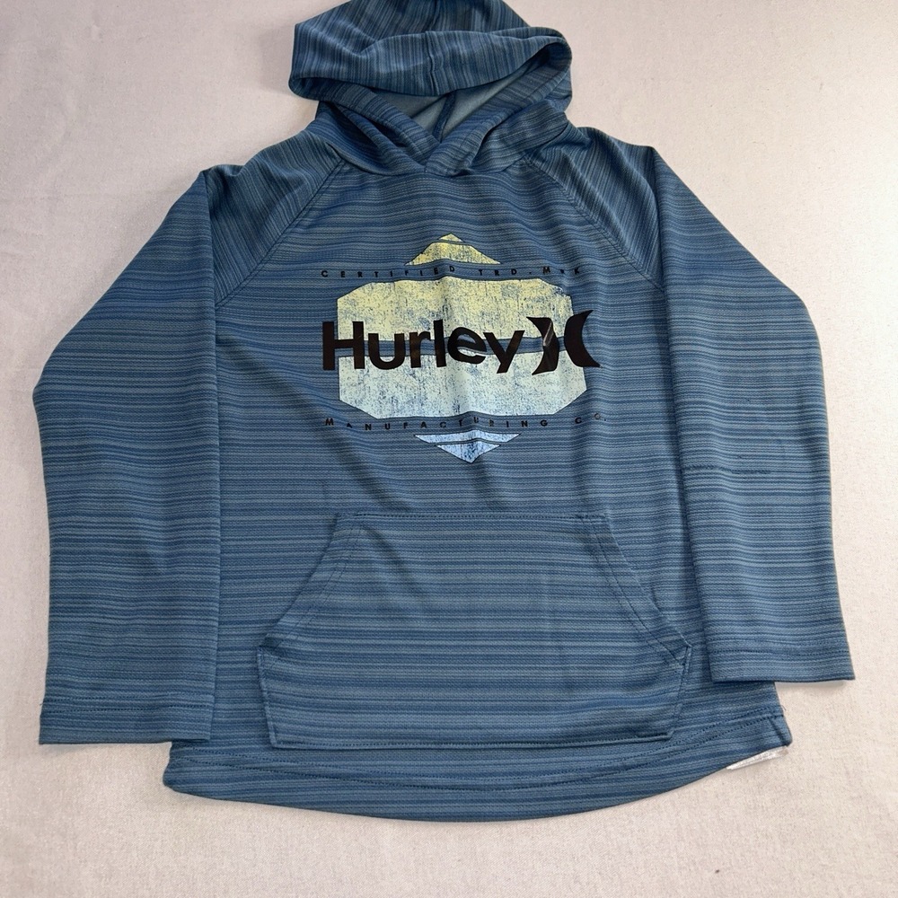 Hurley‎ Hoodie Youth Boys Size Small Blue Hooded Sweatshirt